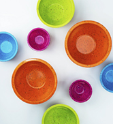 Zak Designs for Prepping and Serving Food, Made with Durable Melamine Mixing Set, Nesting Bowls