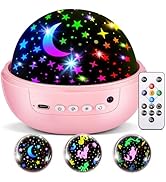 COOLNIGHT Kids Night Light Projector, [93 Lighting+3Films+Remote] Star Projector for Kids, 3 Brig...