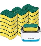 19 Pack Kitchen Clean Sponges for Dish,1 Pack Dish Soap Dispenser for Kitchen, Soap Dispenser and...