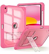 ZoneFoker Case for iPad 10th Generation 10.9 inch 2022, Heavy Duty Shockproof Rugged Protective w...