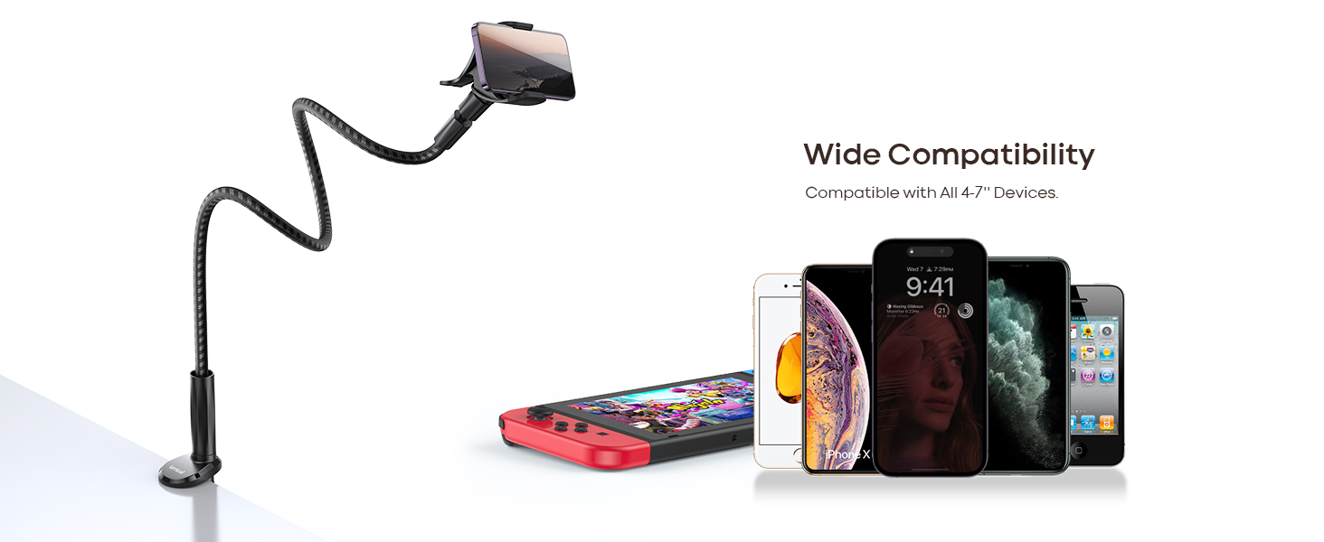 Lamicall Gooseneck Phone iphone Holder Bed mount headbroad