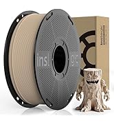 Inslogic WoodFill PLA Filament 1.75mm, 3D Printer Filament Matte Finish, Real Wood Texture, Fast ...