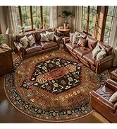 Ciicool Washable Round Area Rug for Living Room, Soft Circle Carpet 8ft Non Slip with Rubber Back...