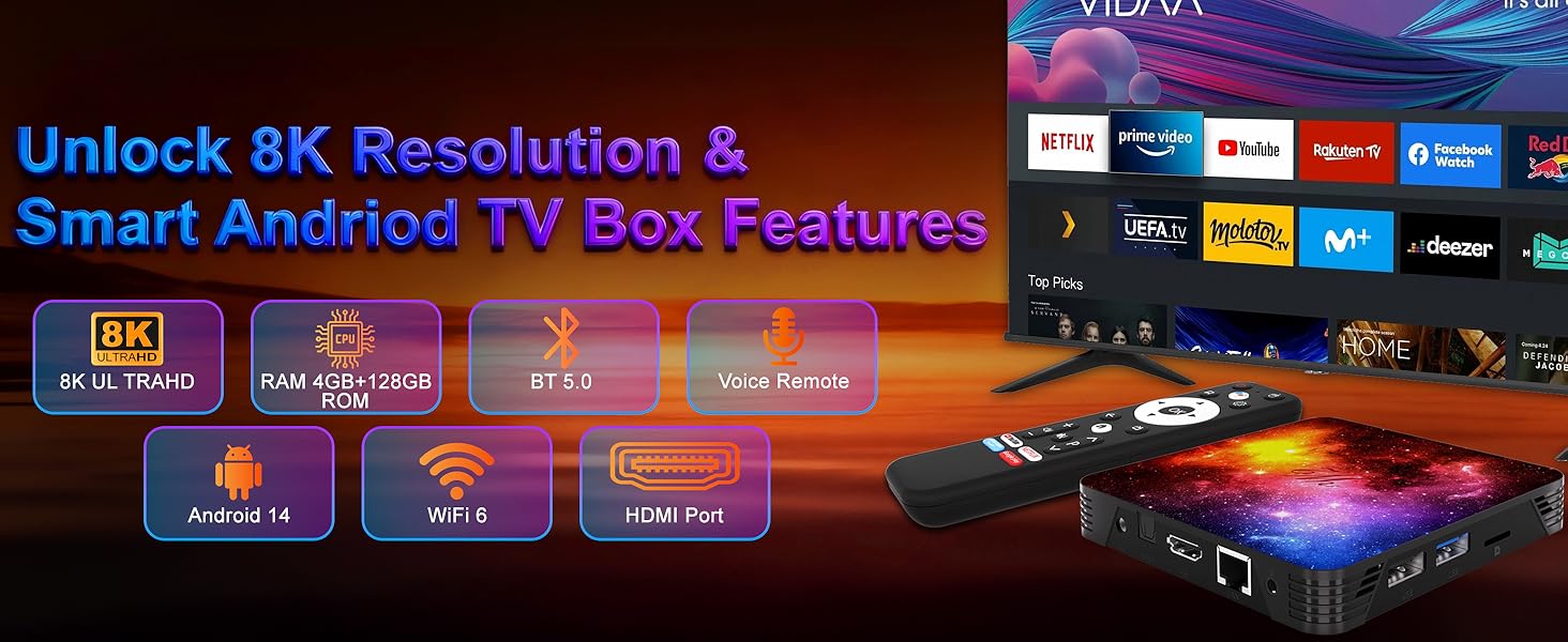 128GB Android tv box