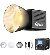 ULANZI C60 60W Bi-Color COB Video Light, Mini Bowens Mount LED Photography Continuous Output Ligh...