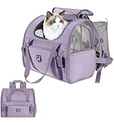 Lollimeow Expandable Cat Carrier Backpack for Large Cats - Airline Approved Pet Carrier Backpack ...