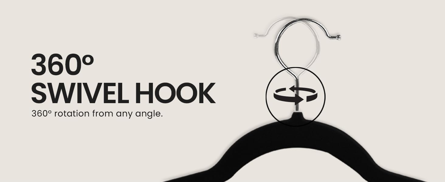 360 Degree Swivel Hook Velvet Hangers