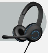 Cyber Acoustics Stereo USB-C Headset (AC-5014) for PC & Mac, in-line Controls for Volume and Mic ...