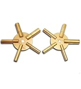 2 Pieces 5-in-1 Odd/Even Number Brass Clock Winding Key
