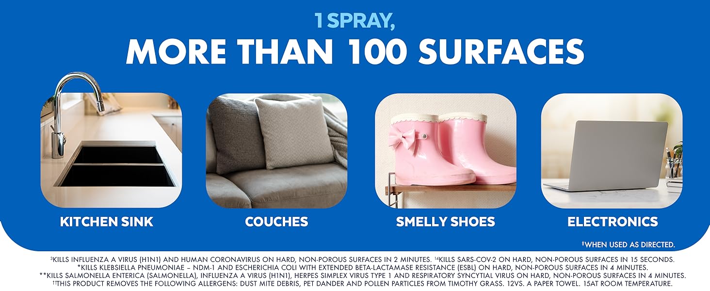 all purpose cleaning spray;carpet cleaner spray;sanitizer;bathroom spray