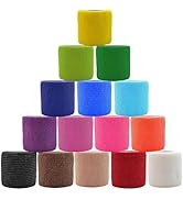 15 Pack Self Adhesive Bandage Wrap 2 Inch x 5 Yards Self-Adherent Elastic Cohesive Wrap Non-Woven...