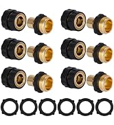Dalmbox Garden Hose Quick Connector, 3/4" Male and Female Quick Release Garden Hose Connect Fitti...