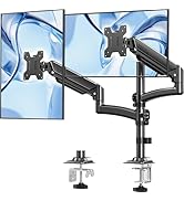 Dual Monitor Stand for Computer Screen up to 32", Taller Monitor Arms Holds 22 lbs Each, Dual Mon...