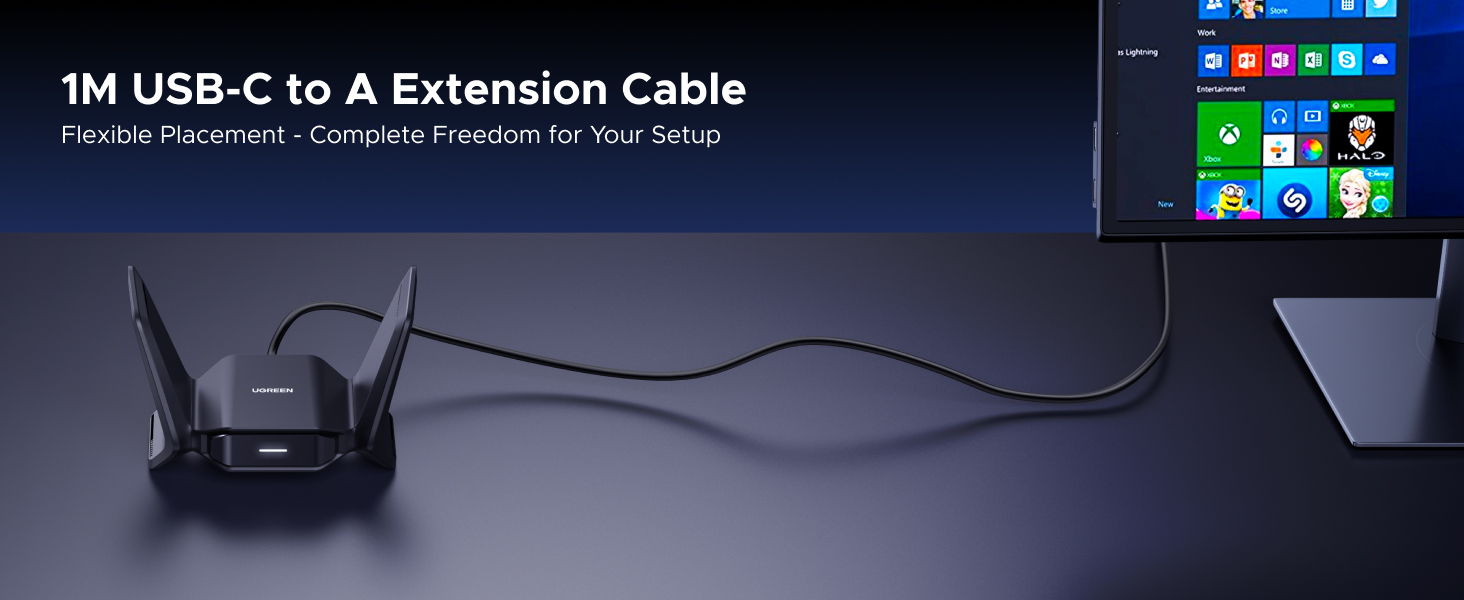 wifi adapter usb wifi 6 7 adapter for desktop pc ax5400 be6500 wifi dongle usb3.0 wireless adapter