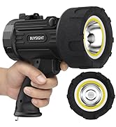 BUYSIGHT Rechargeable Spotlight Flashlight,Super high lumens Hand held Spotlight Waterproof Flash...