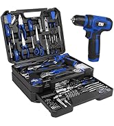 Prostormer Tool Set with 8V Cordless Drill, 369-Piece Home Tool Kit with Drill Driver, Toolbox St...