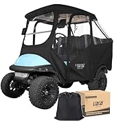 10L0L 4 Passenger Golf Cart Driving Enclosure for Club Car Precedent with Short Roof Up to 57", 4...