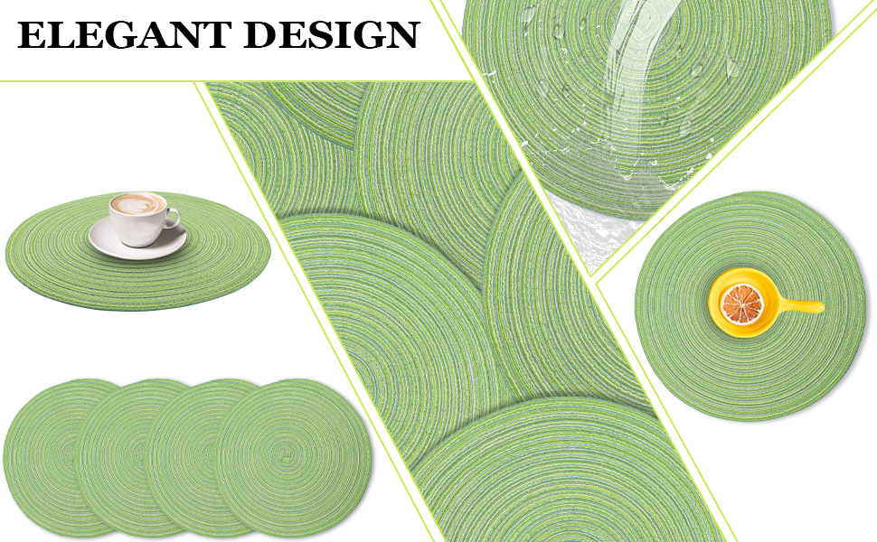 Round Braided Placemats Set of 6
