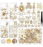 RQAYE Junk case charms,junk case Kit for Customizing Diy Cases,With Cute Bow,Flatback Pearls,Lett...