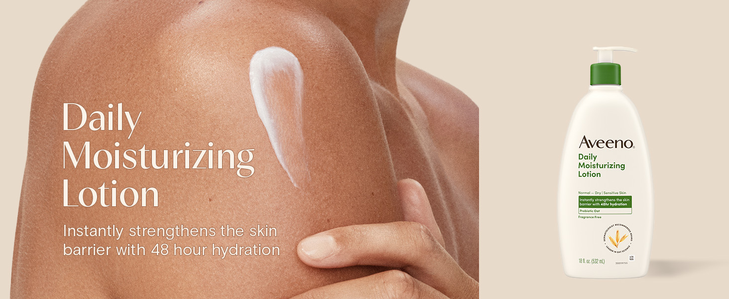 Daily Moisturizing body lotion instantly strengthens the skin barrier with 48-hour hydration