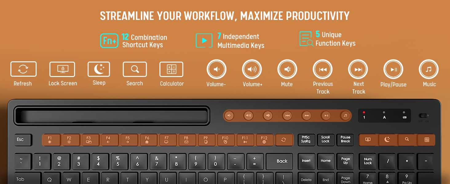 wireless keyboard shortcut keys