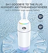 MEHIDFY Humidifiers for Bedroom, Cool Mist Humidifier with Night Light, Ultra-Quiet Humidifier, S...