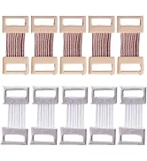 10 Pcs Bandage Wrap Stretch Metal Clips Fixation Clamps Hooks Kit for Sport White/Coffee Replacem...
