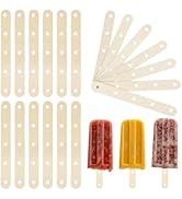 Housoutil 100 Pcs Wooden Popsicle Sticks with Holes, 5.90 Inch Ice Cream Craft Stick for Homemade...
