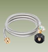 GasSaf 5FT Propane Hose, Propane Adapter Hose with Gauge, 1lb to 20lb Propane Tank Adapter for We...
