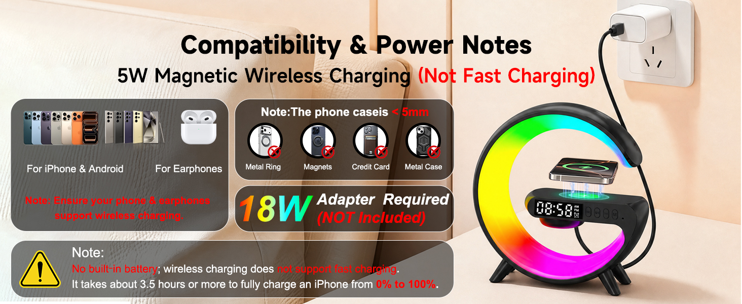 alarm clock with charger