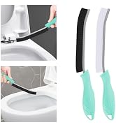 TQRR Toilet Brush, 2 Pcs Bathroom Cleaning Brush, Toilet Scrubber, Deep Toilet Bowl Brush with Ha...