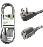 EP 3 Ft Heavy Duty Appliance Extension Cord - 14 Gauge 3 Prong Grounded Cable Wire, Ideal for Air...