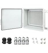 LeMotech Electrical Box, IP67 Waterproof Hinged Cover Stainless Steel Latch Junction Box, ABS Pla...