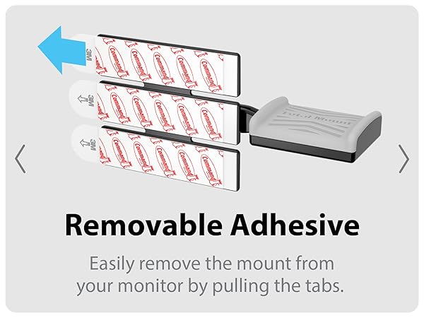 Easily remove the mount from your monitor by pulling the tabs.