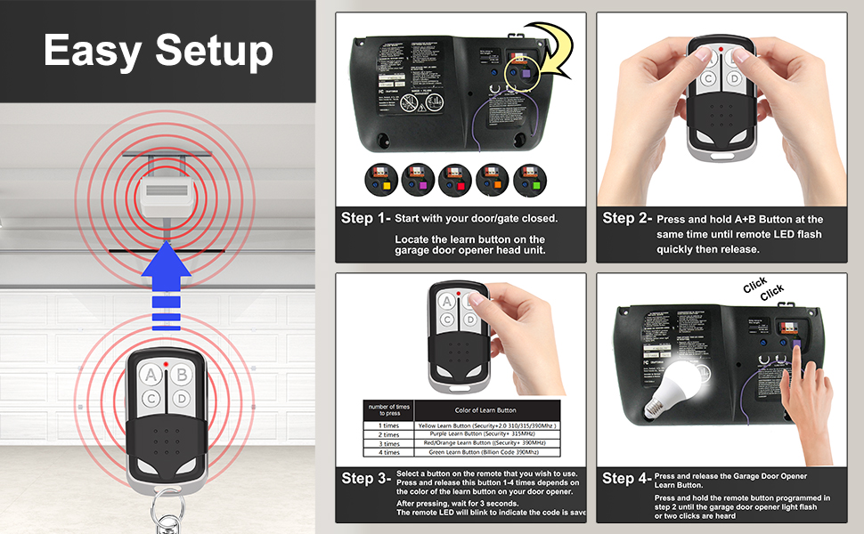 universal garage door opener remote