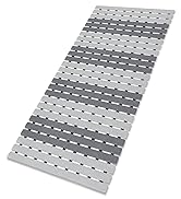 BEMISO Shower Mat Non Slip Bathtub Mat with Suction Cups and Drain Holes 39.4 x15.7 Inch Bath Mat...