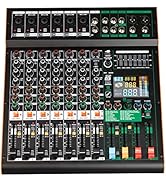 Depusheng TG8 professional dj audio mixer 8 channel input and dual group output with 99-bit dps r...