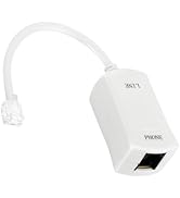 Uvital DSL Filter for Landline Phone, 1 Pack DSL Modem Phone Filter Adapter, RJ11 6P2C Male to Fe...