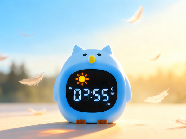 owl alarm clockOK to wake clock with white noise