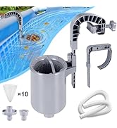 Toodour Above Ground Pool Skimmer, Wall Mount Floating Surface Skimmer with Removable Skimmer Bas...