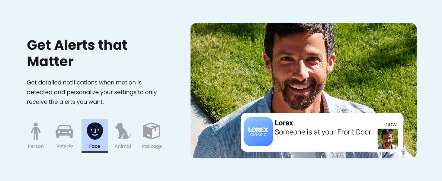Get Alerts that Matter - Face Detection