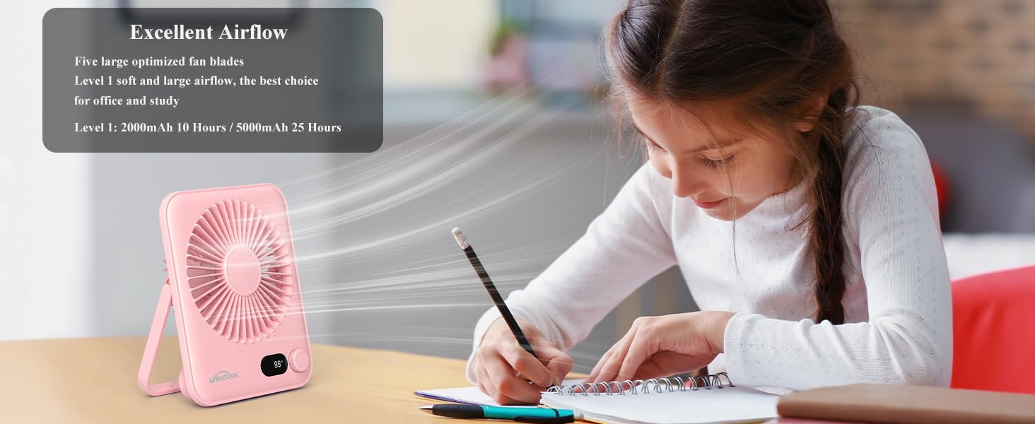 desktop small fan portable desk fans rechargeable battery mini travel essentials quiet women table