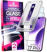 Defenslim for iPhone 17 Pro Screen Protector (2Pack), Easy Auto-Align Install Kit, 6.3" Tempered ...
