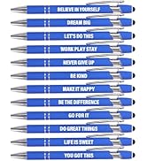 Actsun Funny Pens, 12 Pcs Pens Fine Point Smooth Writing Pens, Inspirational Ballpoint Pens with ...