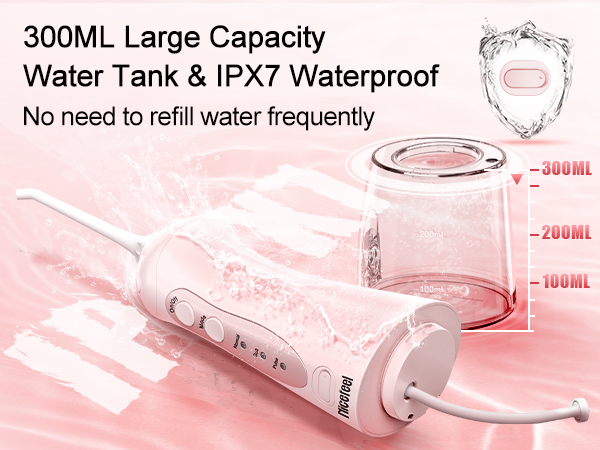 IPX7 waterproof water flosser
