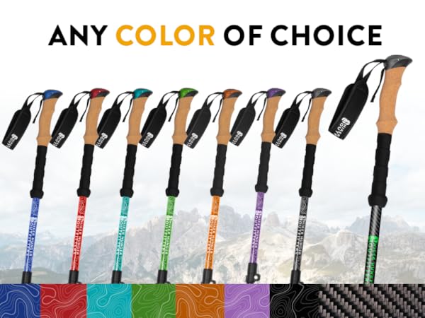 Hiking Poles Trekking Walking Stick sticks for seniors women collapsible lightweight men bastones 