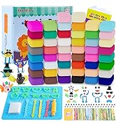 Air Dry Clay 50 Colors, Modeling Clay for Kids, DIY Model Magic Clay, Molding Clay Kit with Sculp...