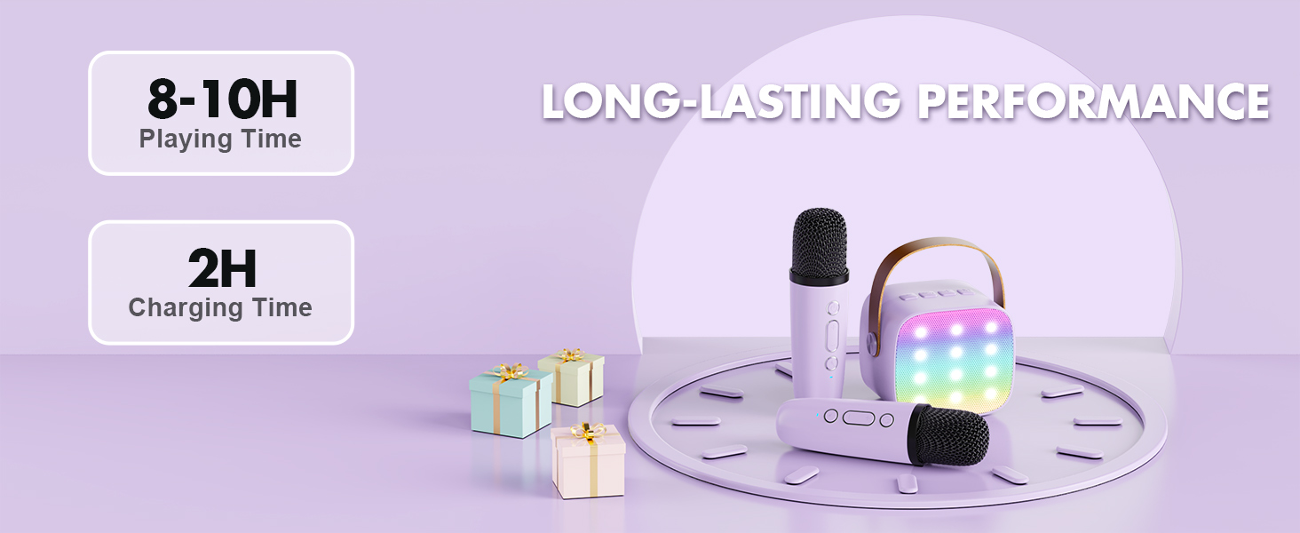 Karaoke Machine with 2 Wireless Microphones