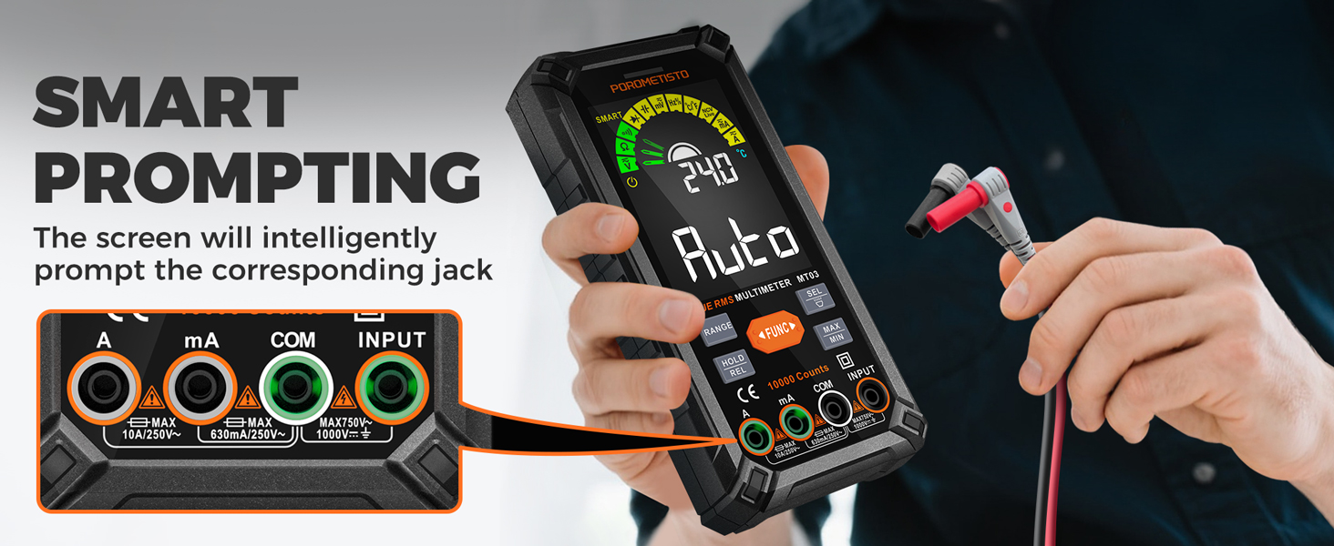 SMART PROMPTING The screen will intelligently prompt the corresponding jack