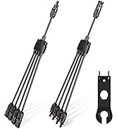 OYMSAE Solar Y Branch Connectors Solar Panel Parallel Connectors 1 to 4 Solar Adapter Cable Plug ...